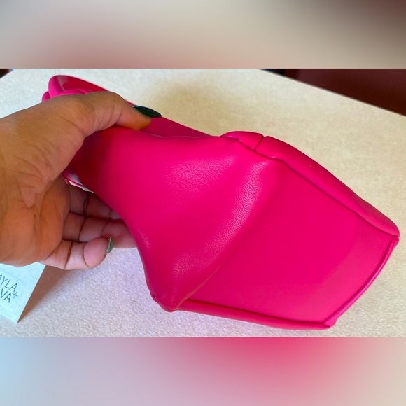 KAYLA + AVA Hot Pink Vegan Leather Handbag, NWOT - Picture 9 of 11